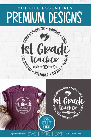 1st Grade svg, 1st grader svg, first grade teacher svg, unisex SVG SVG Cut File 