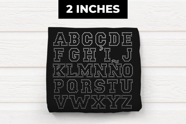 2 Inch Varsity Alphabet SVG Rhinestone Template SVG Risa Rocks It 