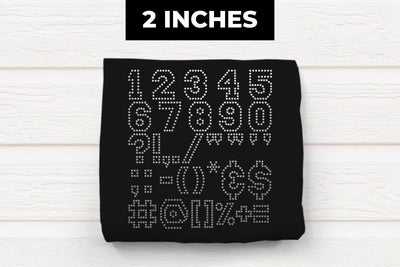 2 Inch Varsity Numbers & Punctuation SVG Rhinestone Template SVG Risa Rocks It 