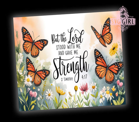 2 Timothy 417 Tumbler Wrap, Christian Bible Verse Tumbler, Inspirational Drinkware, 20oz Sublimation Design, Faith-Based Tumbler, Strength in Faith Tumbler, Religious Gifts Sublimation SvggirlplusArt 