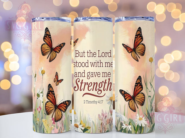2 Timothy 417 Tumbler Wrap, Christian Bible Verse Tumbler, Inspirational Drinkware, 20oz Sublimation Design, Faith-Based Tumbler, Strength in Faith Tumbler, Religious Gifts Sublimation SvggirlplusArt 