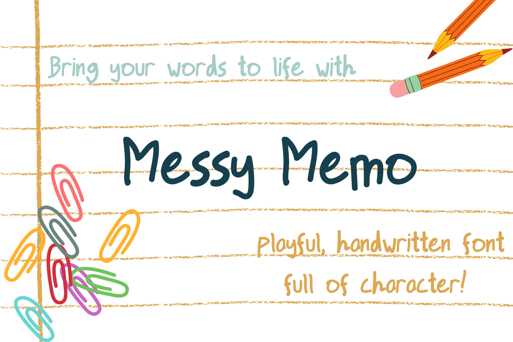 Messy Memo Font - So Fontsy