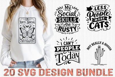 20 Anti Social Svg Bundle SVG Craftlabsvg24 