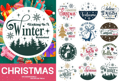 20 Christmas Round Signs Svg Bundle | BEST SELLER | SVG Bundle SVG designmaster24 