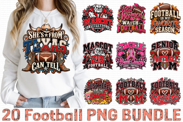 20 Football Sublimation PNG Bundle Sublimation Craftlabsvg24 