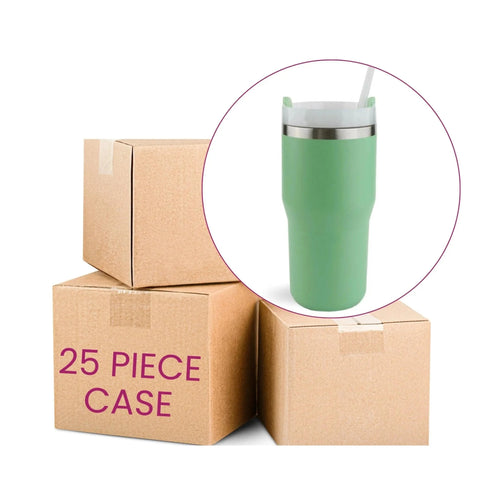 20 oz Commuter Tumbler - Sage Green | 20 oz Travel Tumbler - Snow White | Powder Coated Stainless Steel Tumbler Physical DIY Craft Warehouse 