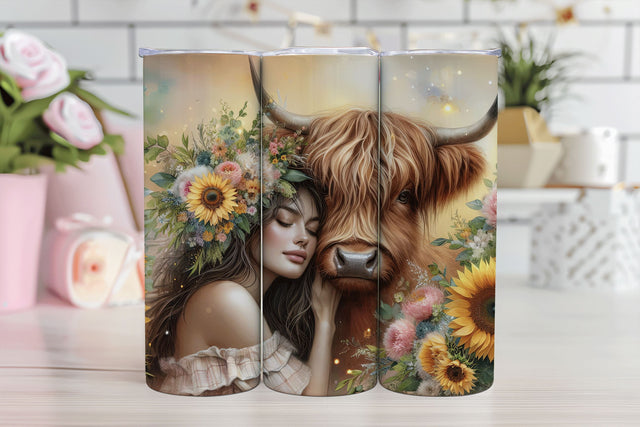 20 Oz Cow Seamless Tumbler Wrap Sublimation Design Sublimation BijouBay 