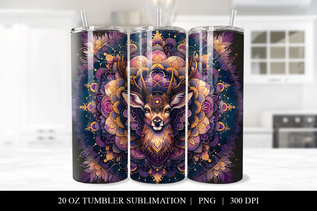 20 oz Deer Tumbler Sublimation Design Sublimation BijouBay 