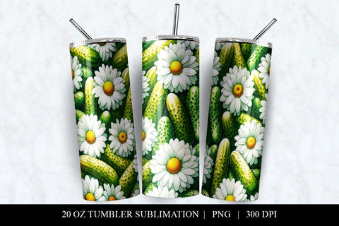 20 oz Dill Pickle Straight Tumbler Sublimation Design Sublimation BijouBay 