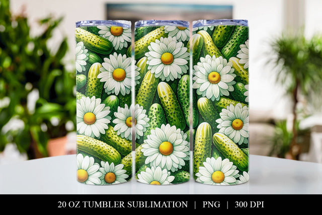 20 oz Dill Pickle Straight Tumbler Sublimation Design Sublimation BijouBay 