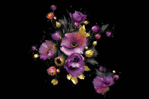 20 Oz Skinny Glitter Flowers Tumbler, Oil Painted Floral Tumbler Wrap Sublimation oyonnidesign 