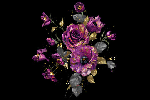 20 Oz Skinny Glitter Flowers Tumbler, Oil Painted Floral Tumbler Wrap Sublimation oyonnidesign 