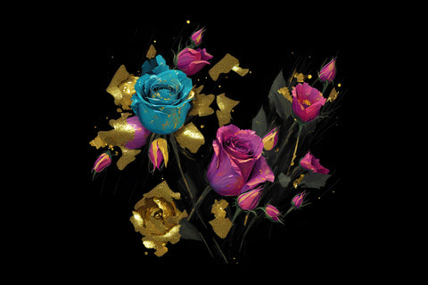 20 Oz Skinny Glitter Flowers Tumbler, Oil Painted Floral Tumbler Wrap Sublimation oyonnidesign 