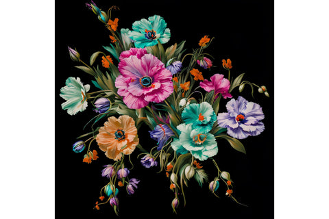 20 Oz Skinny Tumbler, Oil Painted Floral Tumbler Wrap Sublimation oyonnidesign 