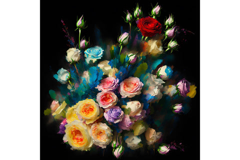 20 Oz Skinny Tumbler, Oil Painted Floral Tumbler Wrap Sublimation oyonnidesign 