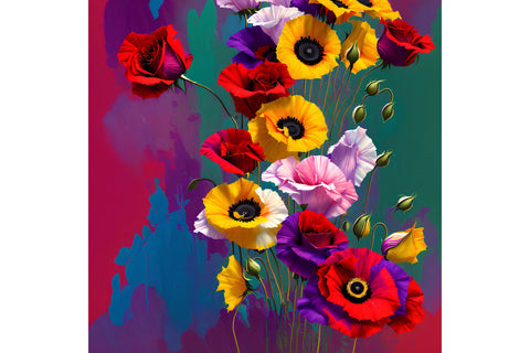 20 Oz Skinny Tumbler, Oil Painted Floral Tumbler Wrap Sublimation oyonnidesign 