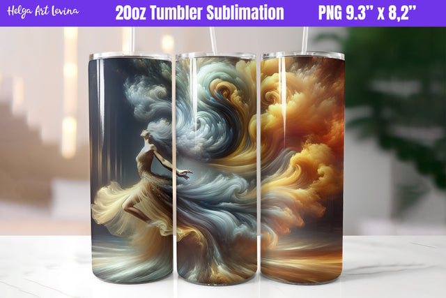 20 OZ Skinny Tumbler Sublimation | Dance Sublimation Helga Art 
