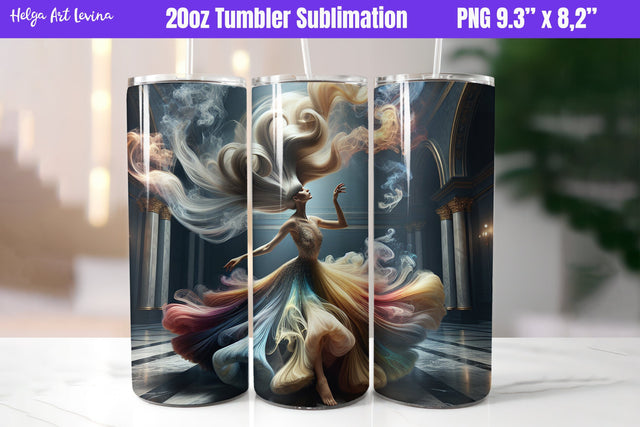 20 OZ Skinny Tumbler Sublimation | Dance Sublimation Helga Art 