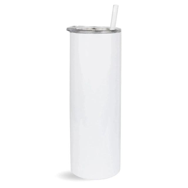 20 oz Tall Skinny Sublimation Tumbler - Glossy White | Master Maker Crafts Physical DIY Craft Warehouse 