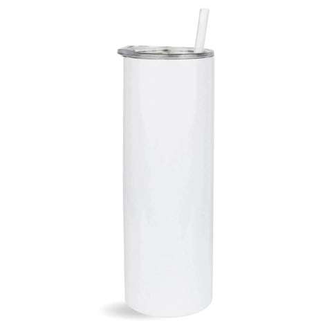 20 oz Tall Skinny Sublimation Tumbler - Glossy White | Master Maker Crafts Physical DIY Craft Warehouse 