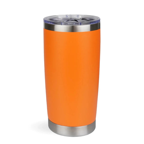 20 oz Travel Tumbler - Orange | Powder Coated Stainless Steel Physical DIY Craft Warehouse 