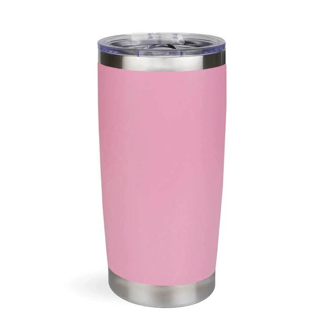 20 oz Travel Tumbler - Pink | 20 oz Travel Tumbler - Snow White | Powder Coated Stainless Steel Tumbler Physical DIY Craft Warehouse 