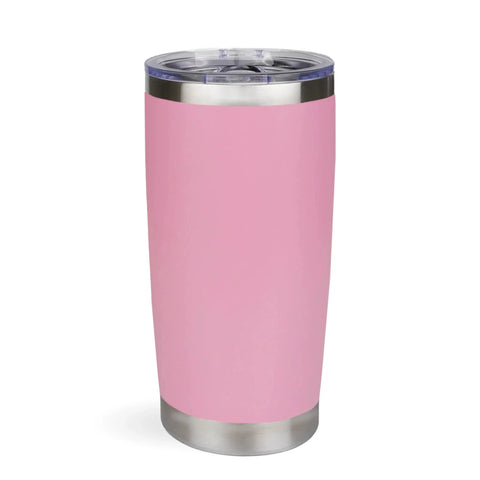 20 oz Travel Tumbler - Pink | 20 oz Travel Tumbler - Snow White | Powder Coated Stainless Steel Tumbler Physical DIY Craft Warehouse 