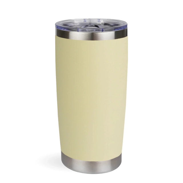 20 oz Travel Tumbler | Powder Coated Stainless Steel - Light Yellow Physical DIY Craft Warehouse 