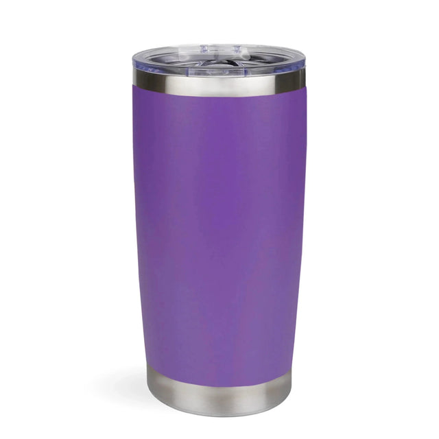 20 oz Travel Tumbler - Purple | 20 oz Travel Tumbler - Snow White | Powder Coated Stainless Steel Tumbler Physical DIY Craft Warehouse 