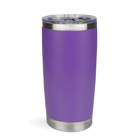 20 oz Travel Tumbler - Purple | 20 oz Travel Tumbler - Snow White | Powder Coated Stainless Steel Tumbler Physical DIY Craft Warehouse 