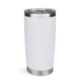 20 oz Travel Tumbler - Snow White | Powder Coated Stainless Steel Tumbler