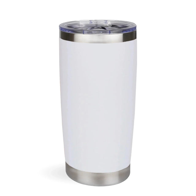 20 oz Travel Tumbler - Snow White | Powder Coated Stainless Steel Tumbler Physical DIY Craft Warehouse 