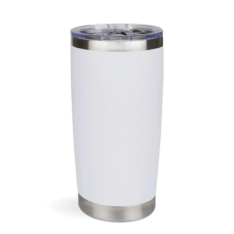 20 oz Travel Tumbler - Snow White | Powder Coated Stainless Steel Tumbler Physical DIY Craft Warehouse 