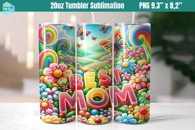 20 OZ Tumbler Sublimation Best Mom Sublimation Helga Art 