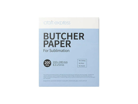 200 Pack Butcher Paper Sheets – 200 Pack for Sublimation Heat Pressing Physical Craft Express 8.3" 9.4" 