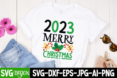 2023 Merry Christmas SVG Cut File, 2023 Merry Christmas SVG Design, 2023 Merry Christmas SVG Quotes , 2023 Merry Christmas Sublimation Design SVG BlackCatsMedia 