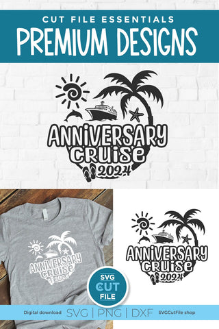 2024 Anniversary Vacation or Trip Design for Husband and Wife SVG SVG Cut File 