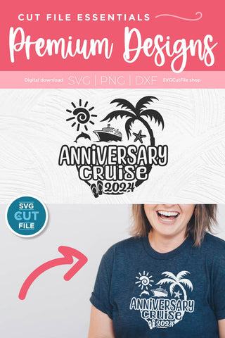 2024 Anniversary Vacation or Trip Design for Husband and Wife SVG SVG Cut File 