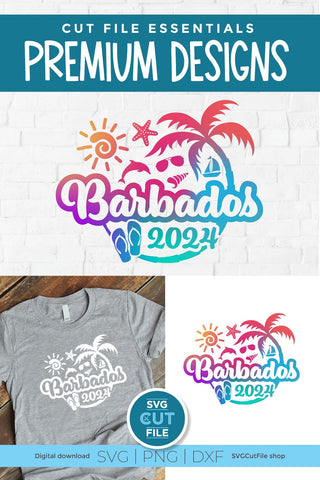 2024 Barbados svg - Barbados Vacation or Trip Design SVG SVG Cut File 