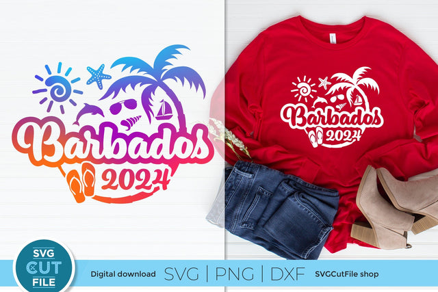 2024 Barbados svg - Barbados Vacation or Trip Design SVG SVG Cut File 