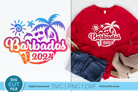 2024 Barbados svg - Barbados Vacation or Trip Design SVG SVG Cut File 