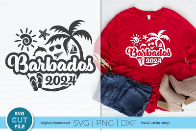 2024 Barbados svg - Barbados Vacation or Trip Design SVG SVG Cut File 