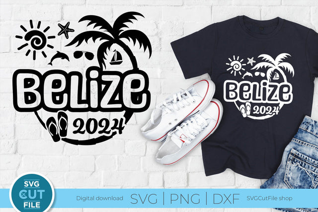 2024 Belize svg - Belize Caribbean Vacation or Trip Design SVG SVG Cut File 