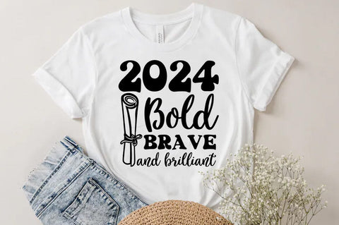 2024 Bold brave and brilliant, Graduation Quotes SVG FiveStarCrafting 