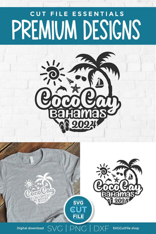 2024 CocoCay Bahamas svg - CocoKey Bahamas Vacation or Trip Design SVG SVG Cut File 