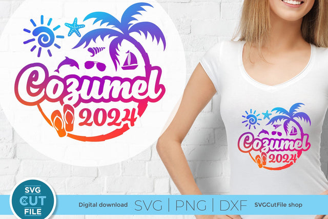 2024 Cozumel svg - Cozumel Mexico Vacation or Trip Design SVG SVG Cut File 