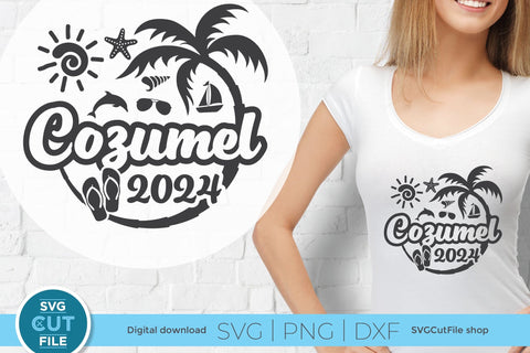 2024 Cozumel svg - Cozumel Mexico Vacation or Trip Design SVG SVG Cut File 