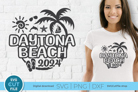 2024 Daytona Beach svg - Daytona Beach Florida Vacation or Trip Design SVG SVG Cut File 