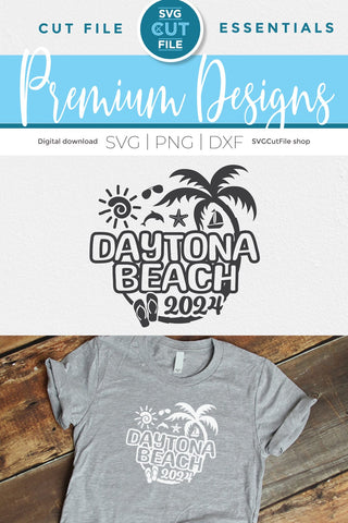 2024 Daytona Beach svg - Daytona Beach Florida Vacation or Trip Design SVG SVG Cut File 