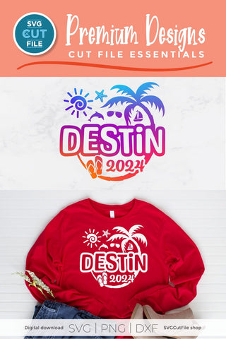 2024 Destin Florida svg - Destin FL Vacation or Trip Design SVG SVG Cut File 